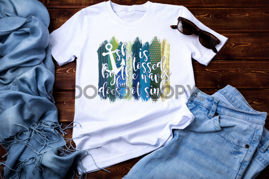 She is Tossed By The Waves But Does Not Sink Mermaid Brush Strokes Sublimation Print