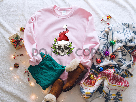 Skull Santa Christmas Hat ALTA CALOR Transferencia de serigrafía a todo color 