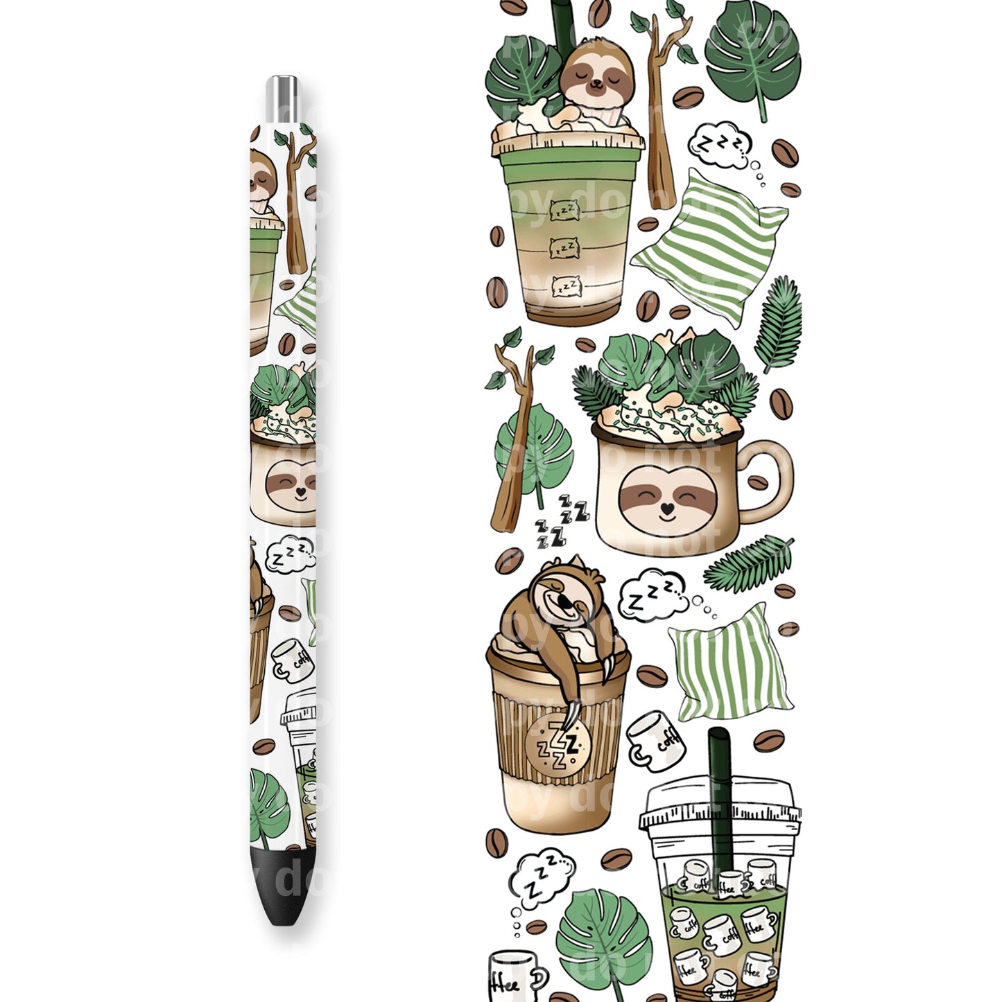 Sloth Drinks 16oz Cup Wrap and Pen Wrap