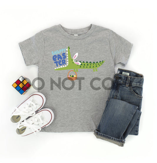 Destash Alligator Snappy easter toddler youth Easter spring high heat Full color Screen Print transfer