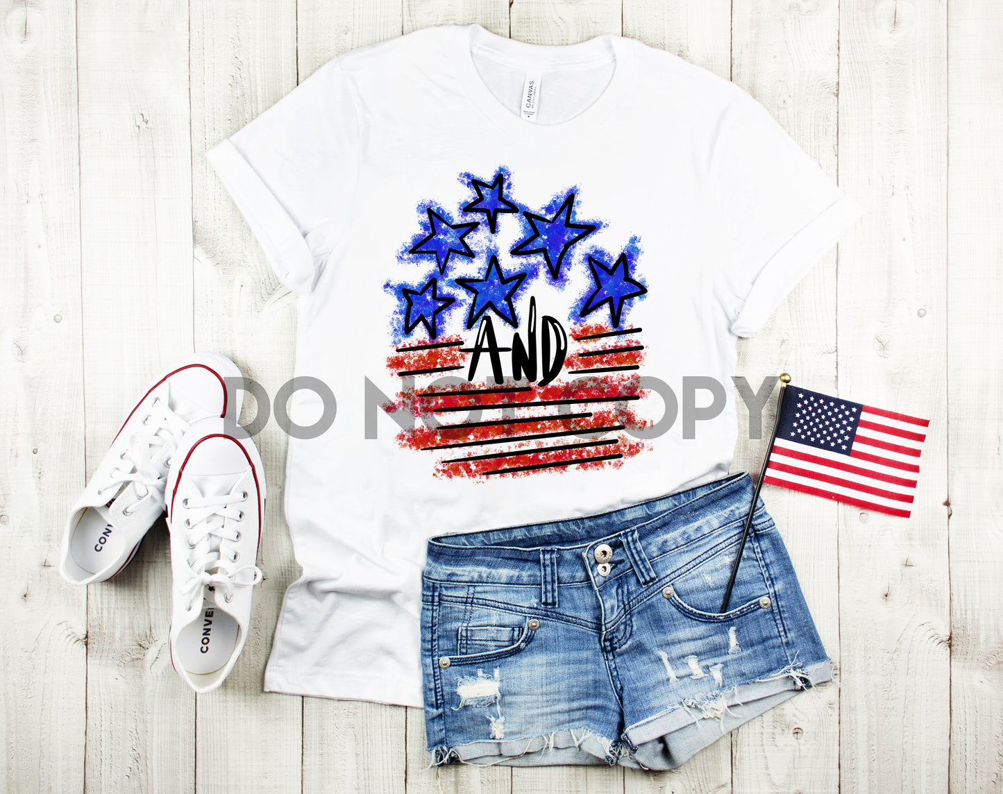 Stars and Stripes Blue and Red Sublimation print