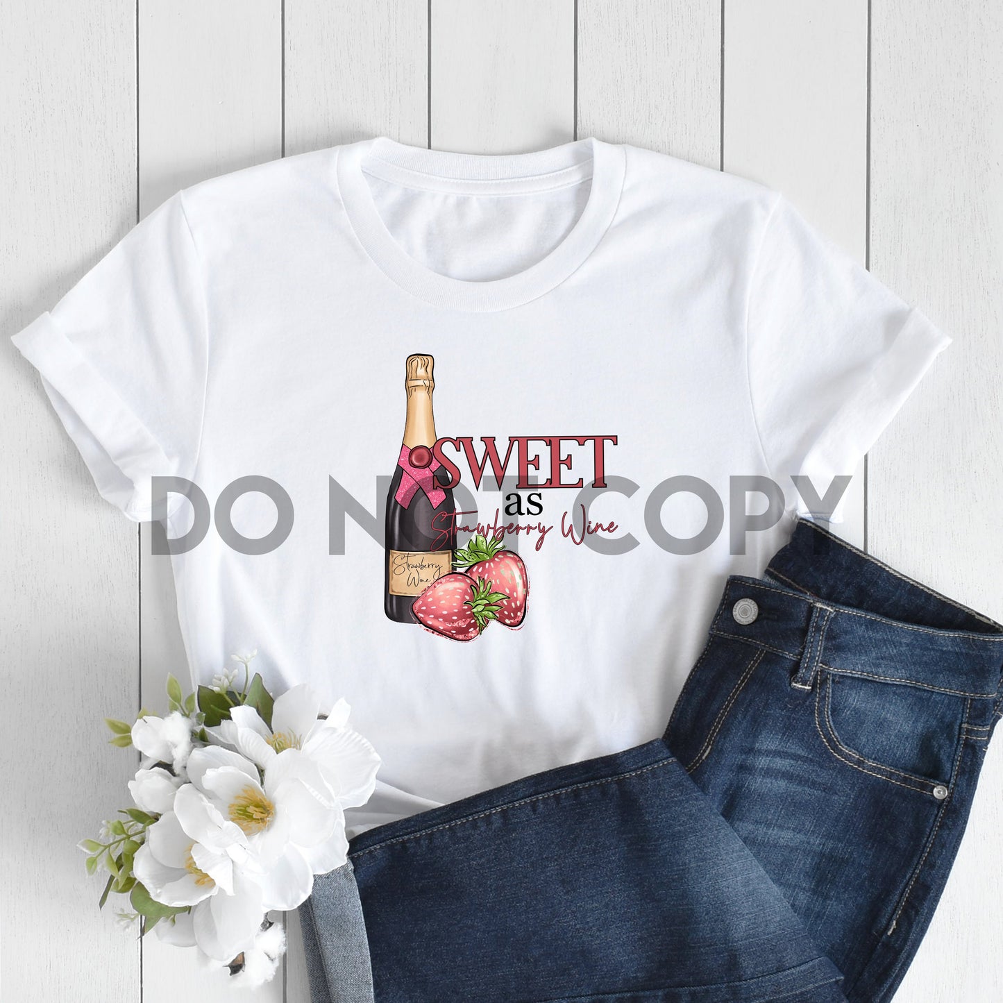 Sweet as Strawberry Wine Sublimation Print