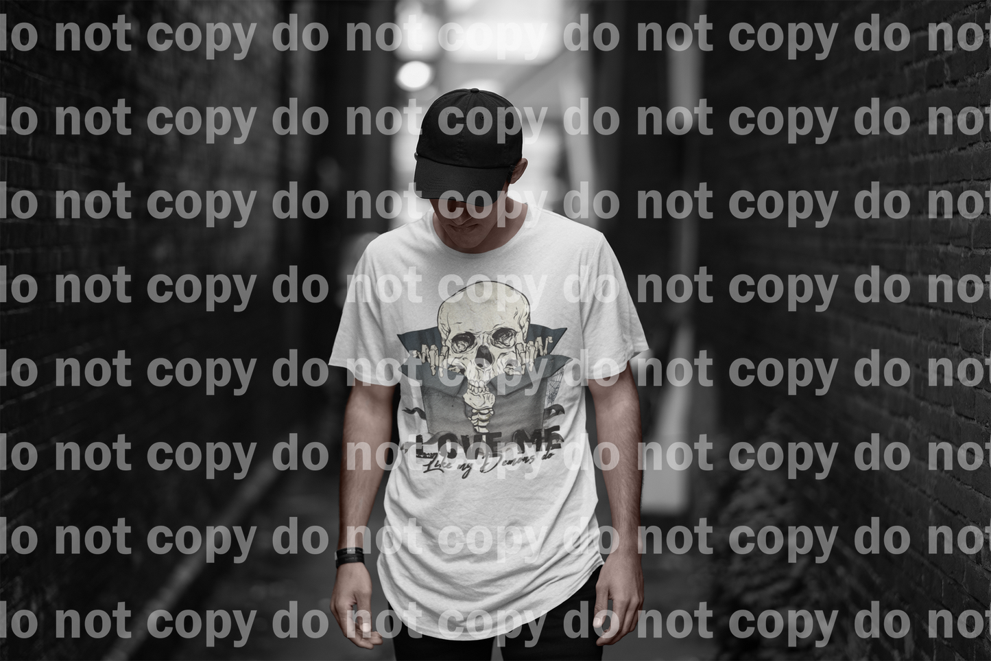 Love Me Like My Demons Do Skull Box Dream Print or Sublimation Print
