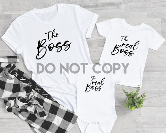 The Boss &amp; The Real Boss Set transferencia serigrafiada a un color