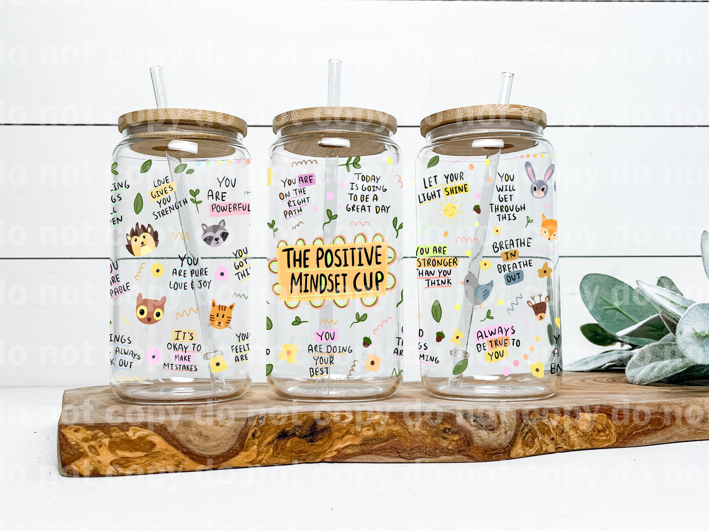 Envoltura de taza The Positive Mindset Cup de 16 oz