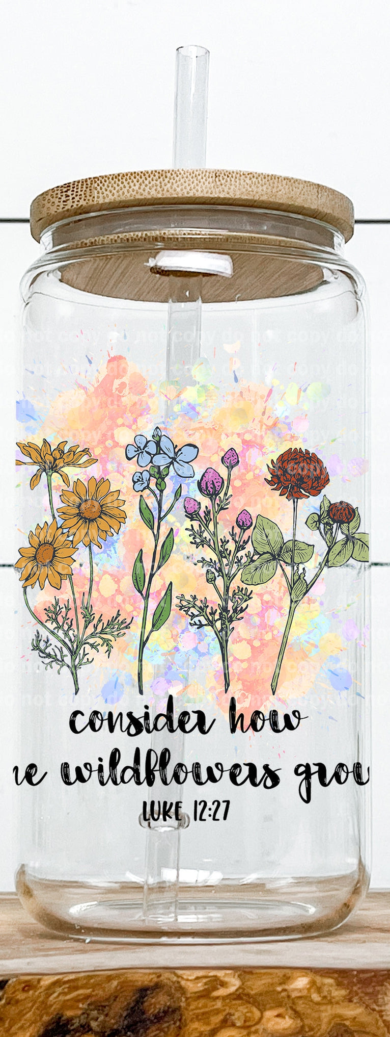 Consider How The Wildflowers Grow Decal 3 x 3.5