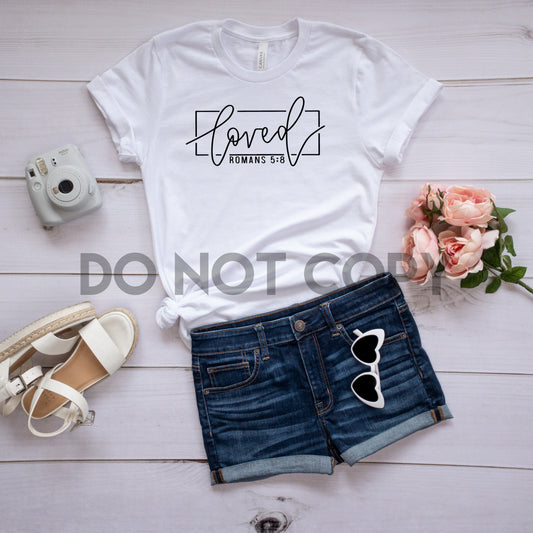 Loved 5:8 Thick Line Sublimation Print
