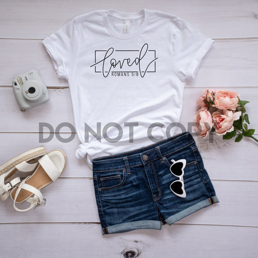 Loved 5:8 Thin Line Sublimation Print