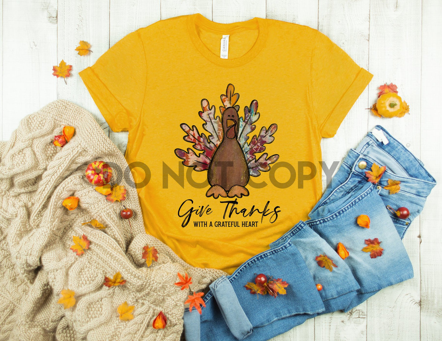 Tie Dye Turkey Give Thanks With A Grateful Heart Dream Print or Sublimation Print