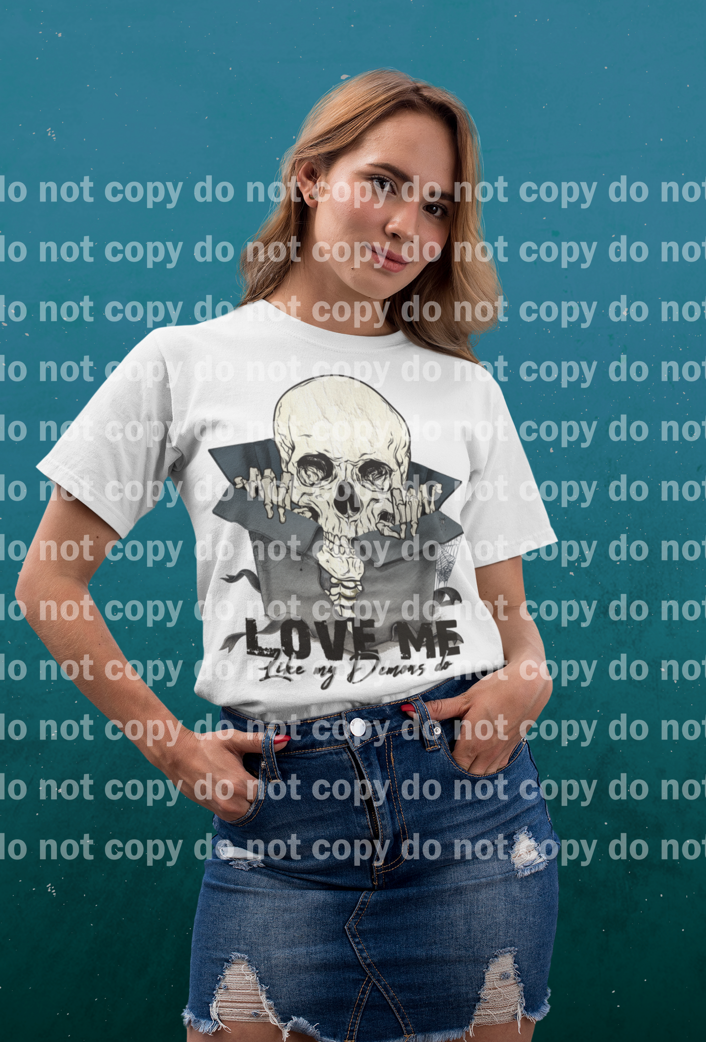 Love Me Like My Demons Do Skull Box Dream Print or Sublimation Print
