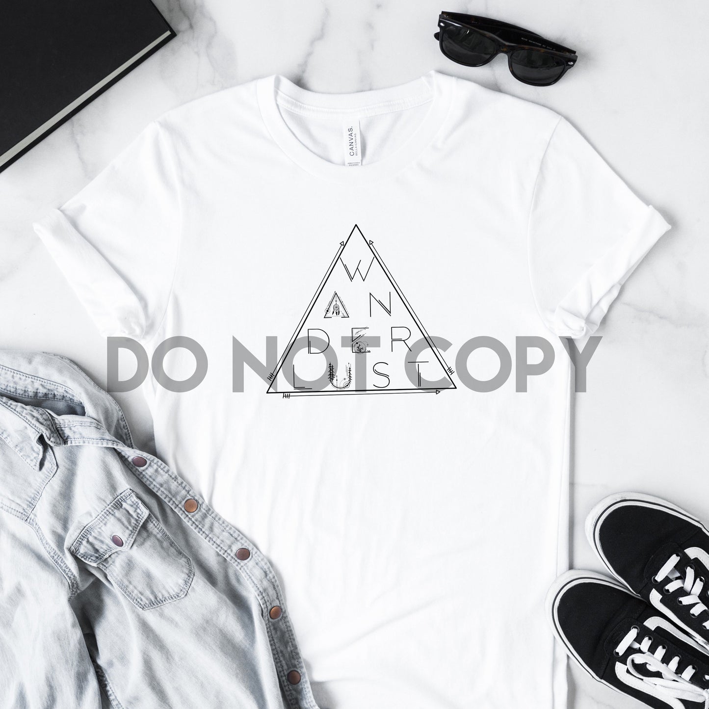 Wanderlust Triangle Sublimation Print