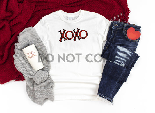 XOXO Red Plaid Valentine Sublimation print