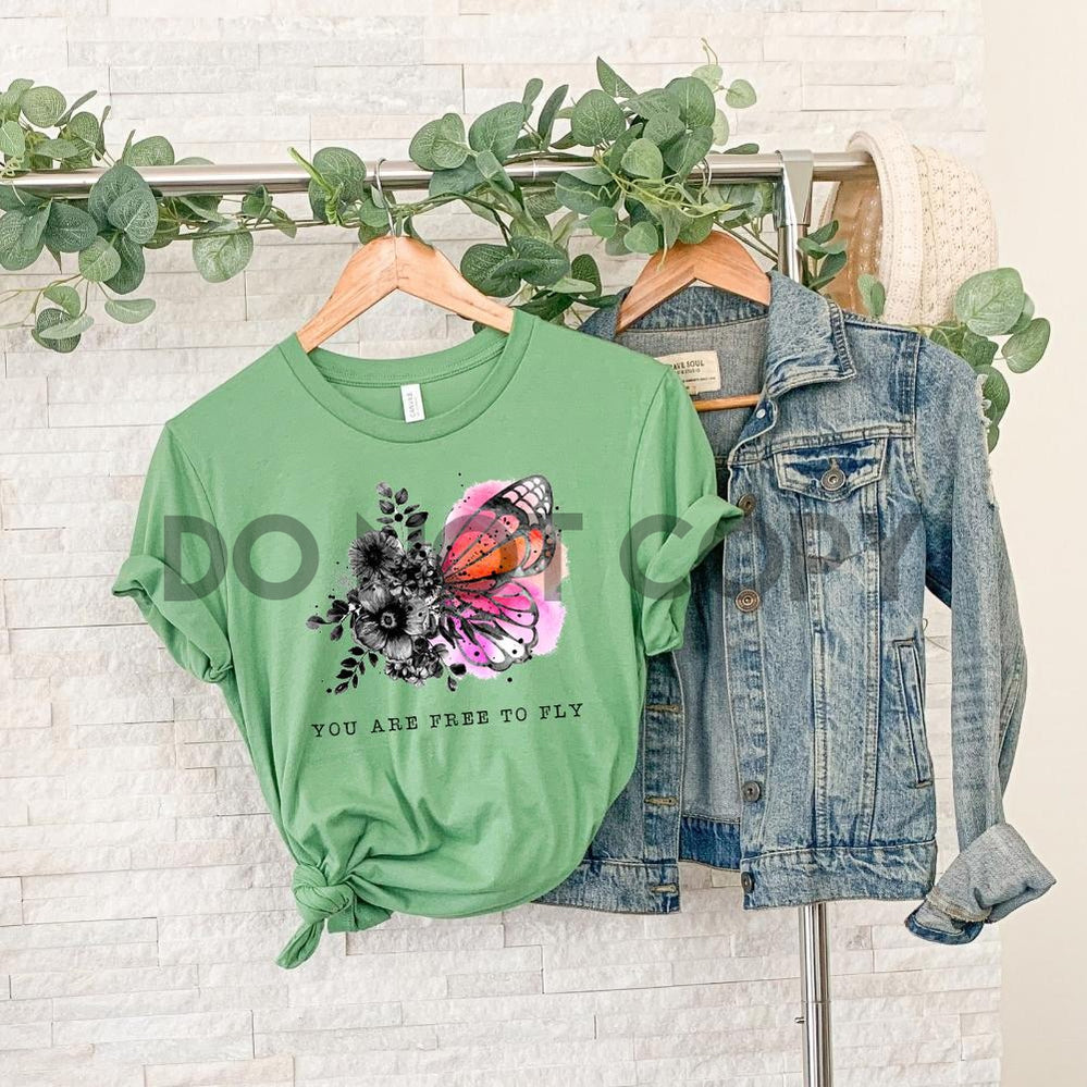 Eres libre de volar mariposa flor retro Dream Print o Sublimation Print